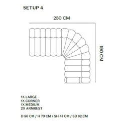 Studio Modular Sofa - Setup 4 -Danish Design Store NORR11 Studio Setup 4