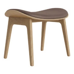 Elephant Lounge Stool - Seat Upholstered 30 Elephant Lounge Stool - Seat Upholstered -Danish Design Store NORR11Elephant Lounge Stool UpholsteredDunes Dark Brown 21001 Oak Natural 1