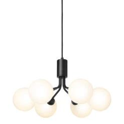 Apiales 6 Chandelier 30 Apiales 6 Chandelier -Danish Design Store Nuura Apiales 6 satin black opal 2 on 300dpi AW22