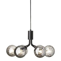 Apiales 6 Chandelier 24 Apiales 6 Chandelier -Danish Design Store Nuura Apiales 6 satin black optic smoked 1 300dpi AW22