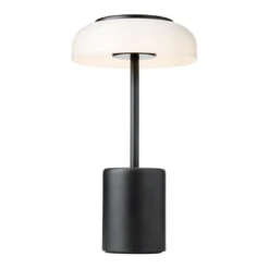 Blossi Mini Portable Table Lamp -Danish Design Store Nuura Blossi Table Mini Portable Black Opal Packshot 1
