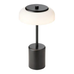 Blossi Mini Portable Table Lamp -Danish Design Store Nuura Blossi Table Mini Portable Black Opal Packshot 2