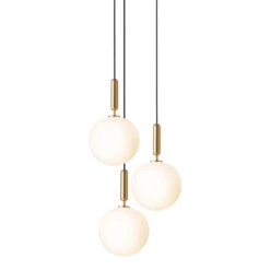 Miira 3 Chandelier -Danish Design Store Nuura Miira 3 Large brass opal on 300ppi SS20 2362x3543px
