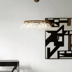 Miira 6 Circular Chandelier -Danish Design Store Nuura Miira 6 Circular Dark Bronze Optic 2