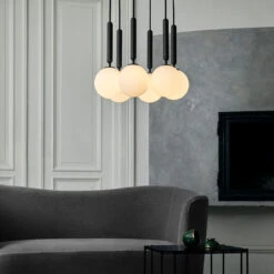 Miira 6 Chandelier 36 Miira 6 Chandelier -Danish Design Store Nuura Miira 6 opal lifestyle 1
