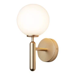 Miira Wall Light -Danish Design Store Nuura Miira Wall Brass Opal White 2 on 300dpi