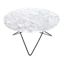 OX Denmarq O Table -Danish Design Store O Table carrara black frame