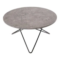 OX Denmarq O Table -Danish Design Store O Table black frame grey marble