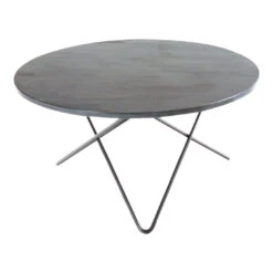 OX Denmarq O Table -Danish Design Store O Table black frame rustique slate
