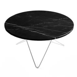 OX Denmarq O Table -Danish Design Store O Table black Marquina stainless