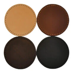 OX Denmarq OX Leather Coaster - 5 Pcs -Danish Design Store OX COASTERS multi leather nature cognac black mocca