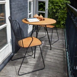 Circum Outdoor Cafe Table 32 Circum Outdoor Cafe Table -Danish Design Store PAON Dining black CIRCUM bamboo HOUE 2877 high