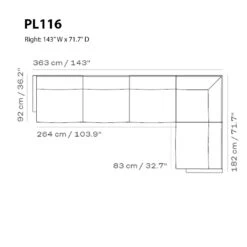 Fritz Hansen Lissoni Sofa - 5-Seater W/ Corner 14 Fritz Hansen Lissoni Sofa - 5-Seater W/ Corner -Danish Design Store PL116 RIGHT