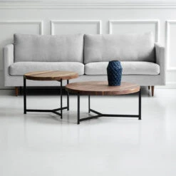 Plateau Side Table 18 Plateau Side Table -Danish Design Store PLATEAU L O80 M O60 walnut oil black steel legs LB3