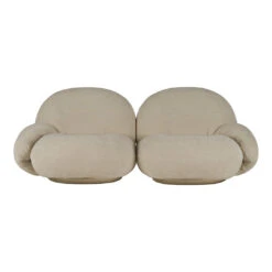 Gubi Pacha Sofa - Fully Upholstered - W/Armrest 10 Gubi Pacha Sofa - Fully Upholstered - W/Armrest -Danish Design Store Pacha Sofa 2 seater withArms PearlGold Dedar Belsuede 007 Front