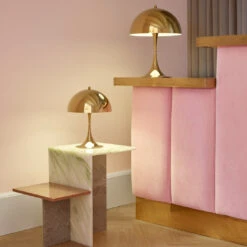 Louis Poulsen Panthella 320 Table Lamp -Danish Design Store Panthella Brass MINI 320 SS21 07270A