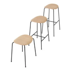 Pavilion AV36 Stool - Stackable 14 Pavilion AV36 Stool - Stackable -Danish Design Store PavilionAV36AV37AV38 BlackFrame LacqueredOak Family