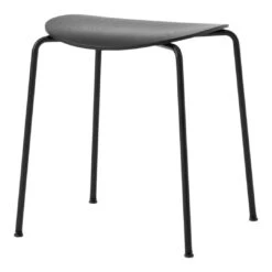 Pavilion AV36 Stool - Stackable 12 Pavilion AV36 Stool - Stackable -Danish Design Store PavilionStoolAV36 BlackFrame BlackLacqueredOak AngledFront