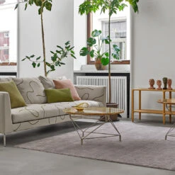 Spider Corner Coffee Table W/ Triangle Base - Round Top -Danish Design Store Ra sofa 260x89 cm Pyrite 07 embroidery by Carla Freschi with Spider table and and Root Fence shelf from 3days of design Copenhagen showroom ENVIR 129865 868ed736 3c73 4e3f a706 2d5f25