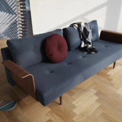 Recast Plus Sofa - W/ Wood Arms -Danish Design Store Recast Plus Walnut Armrest 515 Nist Blue 2
