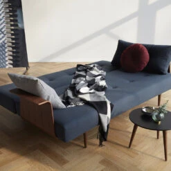 Recast Plus Sofa - W/ Wood Arms -Danish Design Store Recast Plus Walnut Armrest 515 Nist Blue 3