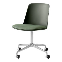 Rely HW22 Chair - 4-Star Swivel Base W/ Casters -Danish Design Store Rely HW22 Bronze Green amp Canvas 0926 w. Polished Aluminium base e0b9fb09 3cde 4f06 88fe 4b981137a33f