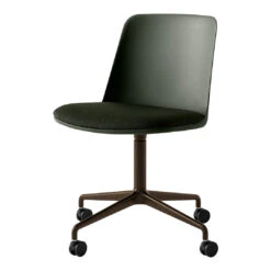 Rely HW22 Chair - 4-Star Swivel Base W/ Casters -Danish Design Store Rely HW22 Bronze Green amp Vidar 0972 w. Bronzed base 5f9b0cca 7ea4 4437 9185 5d3309404937