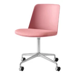 Rely HW22 Chair - 4-Star Swivel Base W/ Casters -Danish Design Store Rely HW22 Soft Pink amp Vidar 0622 w. Polished Aluminium base 0e5317da ec21 4cac ac53 04575fdb167f