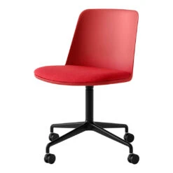 Rely HW22 Chair - 4-Star Swivel Base W/ Casters -Danish Design Store Rely HW22 Vermillion Red amp Hallingdal 680 w. Black base 7cede5cf d00d 4183 8bf8 dc04b279d45d