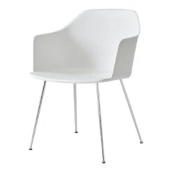 Rely HW33 Armchair - Tube Base -Danish Design Store Rely HW33 White plastic shell w. Chrome base