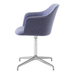 Rely HW45 Armchair - 4-Star Swivel Base W/ Return -Danish Design Store Rely HW40ampHW45 Polished Aluminium w. Re wool 658 Sideview 9c85e334 aed3 4ef1 933d e63f3a493e48