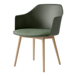 Rely HW77 Armchair - Seat Upholstered - Oak Base 13 Rely HW77 Armchair - Seat Upholstered - Oak Base -Danish Design Store Rely HW77 Bronze Green amp Canvas 0926 w. Oak base