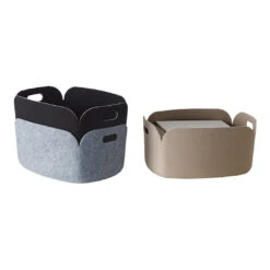 Muuto Restore Basket 28 Muuto Restore Basket -Danish Design Store Restore Black grey sand wh