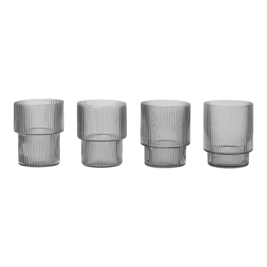 Ferm LIVING Ripple Glass - Set Of 4 4 Ferm LIVING Ripple Glass - Set Of 4 - Image 2