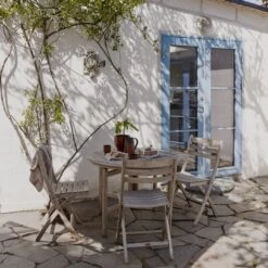 Fritz Hansen Skagerak Selandia Round Folding Table -Danish Design Store S1400503 1400519 Selandia Chair Table 4 M