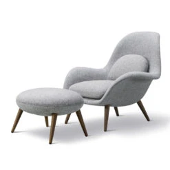 Swoon Ottoman - Fabric Shell (Bottom) -Danish Design Store SC 1770 1771 v2 Hallingdal65 130 smokedoak