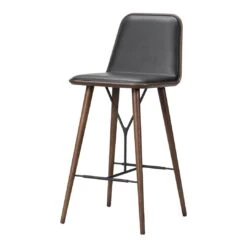 Spine Barstool (w/ Back) -Danish Design Store SC barstol v2 leather88 oaksmoked