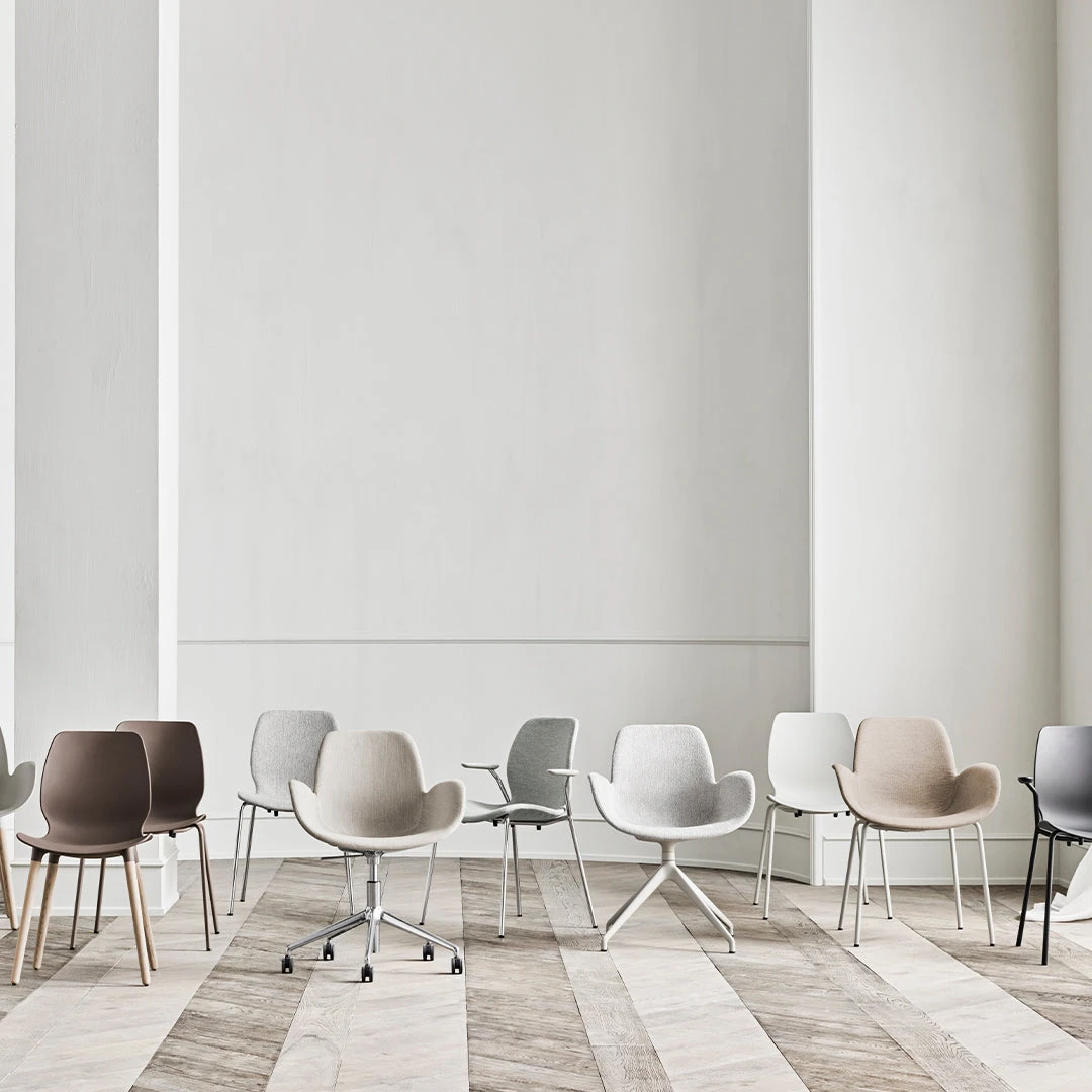 Seed Armchair - Upholstered - 4 - Star Base W/ Gliders - Grey Lacquered Steel 20 Seed Armchair - Upholstered - 4 - Star Base W/ Gliders - Grey Lacquered Steel - Image 18