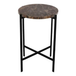 OX Denmarq Small Deck Side Table 13 OX Denmarq Small Deck Side Table -Danish Design Store SMALL DECK TABLE brown emperador black frame