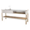Sticks Outdoor Kitchen Module W/ Steel Sink & Ceramic Countertop