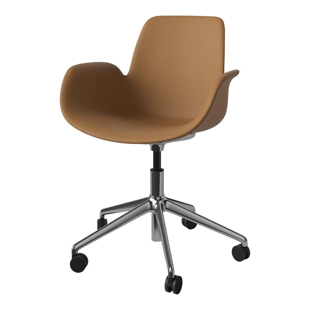 Seed Armchair - Upholstered - 5 - Star Base W/ Wheels - Chrome 7 Seed Armchair - Upholstered - 5 - Star Base W/ Wheels - Chrome - Image 5