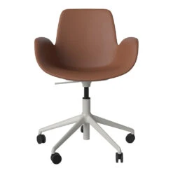 Seed Armchair - Upholstered - 5 - Star Base W/ Wheels - Grey Lacquered Steel 38 Seed Armchair - Upholstered - 5 - Star Base W/ Wheels - Grey Lacquered Steel -Danish Design Store Seed Dining Armchair Upholstery 5 Starbase with wheels Quattro by Spoor Cognac Grey lacquered steel 02 327 60 00444 043c5fcc 9f70 4df7 aed4 4459b5ece383