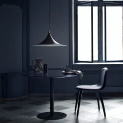 Gubi Semi Pendant - Large -Danish Design Store SemiPendant GUBI1 0DiningTable 3DDiningChairUnupholsteredWoodBaseHirekShell