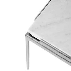 Sett LN13 Coffee Table -Danish Design Store Sett LN11 LN13 Bianco Carrera Marble w. Dark Chrome