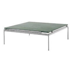 Sett LN13 Coffee Table -Danish Design Store Sett LN13 Verde Guatemala Marble w. Dark Chrome