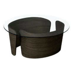 Sibast No 7 Lounge Coffee Table -Danish Design Store Sibast No 7 lounge table dark oil 70 H30 glass top
