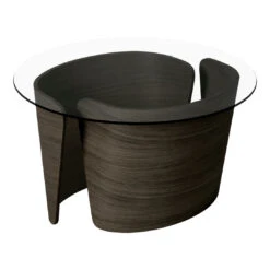 Sibast No 7 Lounge Coffee Table -Danish Design Store Sibast No 7 lounge table dark oil 70 H40 glass top