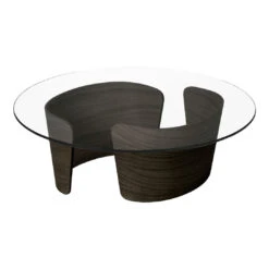 Sibast No 7 Lounge Coffee Table -Danish Design Store Sibast No 7 lounge table dark oil 90 H30 glass top