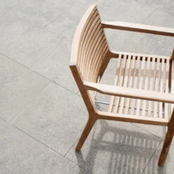 RIB Outdoor Dining Chair - W/ Arms -Danish Design Store Sibast RIB outdoor dining chair with arm setting 2