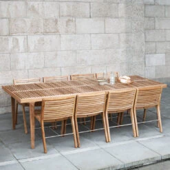 RIB Outdoor Dining Chair -Danish Design Store Sibast RIB outdoor dining chairs and dining table setting 2